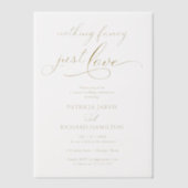 Invitations En Vélin Rien de fantaisie Juste Amour Mariage Décontracté (Recto)