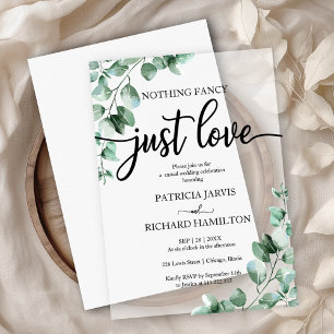 Invitations En Vélin Rien de Fantastique Juste l'Amour Mariage Réceptio