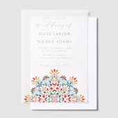 Invitations En Vélin Rising Boho Fusion indienne Floral Mandala Mariage (Compenser)