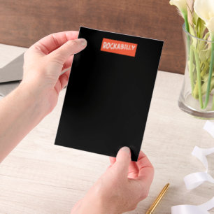 Invitations En Vélin RockaBilly déchiré des papiers en vellum noir