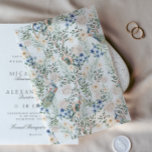 Invitations En Vélin Romantique Fleurs blanches paon verdure belle<br><div class="desc">Cette superposition Vellum est imprimée sur du papier vellum translucide et peut être combinée avec n’importe quelle autre carte imprimée - *Ces cartes sont vendues séparément* Veuillez nous contacter si vous avez besoin d’aide pour faire correspondre le PAPIER VELLUM à une collection La couleur indiquée dans cet aperçu ou cette...</div>