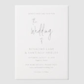Invitations En Vélin Rosalind Moderne Mariage élégant Enregistrer la da (Recto)