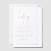 Invitations En Vélin Rosalind Typographie moderne Mariage élégant (Compenser)