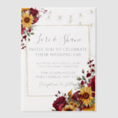 Invitations En Vélin Rose rustique et Mariage Aster (Recto)