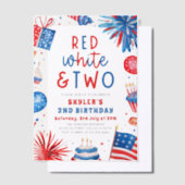 Invitations En Vélin Rouge, Blanc & Deux 4 Juillet 2 Anniversaire (Compenser)