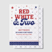 Invitations En Vélin Rouge, Blanc & Deux 4 Juillet 2 Anniversaire (Décalage (Invitation))