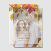 Invitations En Vélin Russe chute Feuille Garland Mariage d'automne (Décalage (Couple))