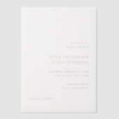 Invitations En Vélin Rustic Copper Editorial Modern Wedding (Recto)