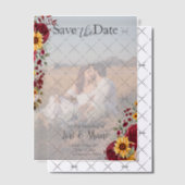 Invitations En Vélin Rustic Rose et Aster Enregistrer la date (Décalage (Invitation))