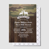 Invitations En Vélin Rustic Western La chasse est au-dessus du Mariage (Décalage (Invitation))