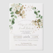 Invitations En Vélin Rustique Automne Botanique Eucalyptus Mariage (Recto)