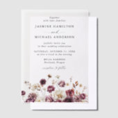 Invitations En Vélin Rustique Automne Floral Meadow Mariage (Compenser)