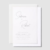 Invitations En Vélin Sabrina Mariage moderne Enregistrer la date (Compenser)