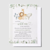 Invitations En Vélin Safari Animaux, Jungle, Animaux sauvages, Baby sho (Compenser)