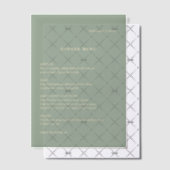 Invitations En Vélin Sage Green Simple Modern Wedding Menu (Décalage (Invitation))