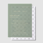 Invitations En Vélin Sage Green Simple Modern Wedding Program (Décalage (Invitation))