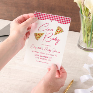 Invitations En Vélin Salut Bébé Fête de Naissance Italienne