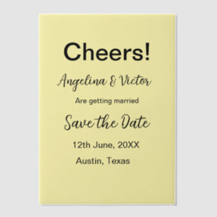 Invitations En Vélin Salutations enregistrer la date simple minimaliste