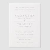 Invitations En Vélin Samantha Grey Mariage traditionnel élégant (Recto)