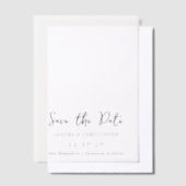 Invitations En Vélin Sandra Classic Mariage élégant Enregistrer la date (Compenser)
