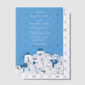 Invitations En Vélin Santorin Destination Mariage de l'île grecque (Décalage (Invitation))