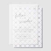 Invitations En Vélin Script contemporain Mariage moderne (Décalage (Invitation))