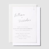 Invitations En Vélin Script contemporain Mariage moderne (Compenser)