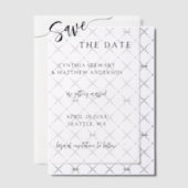 Invitations En Vélin Script Enregistrer la date (Décalage (Invitation))