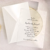 Invitations En Vélin Script manuscrit simple en Whimsical | MARIAGE