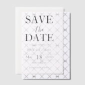 Invitations En Vélin Script Mariage Élégant Enregistrer La Date (Décalage (Invitation))