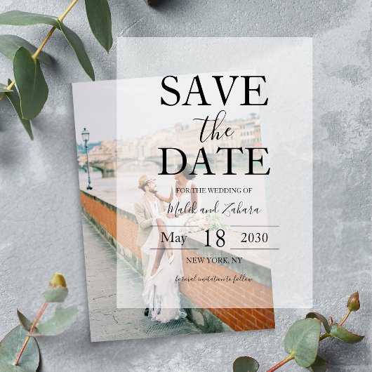 Invitations En Vélin Script Mariage Élégant Enregistrer La Date