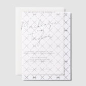 Invitations En Vélin Script minimaliste élégant et simple (Décalage (Invitation))