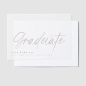 Invitations En Vélin Script moderne - Recouvrement de graduation person (Compenser)