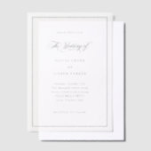 Invitations En Vélin Script noir | Mariage classique italien d'élégance (Compenser)