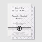 Invitations En Vélin Script noir simple et élégant Graduation moderne (Décalage (Invitation))