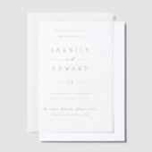 Invitations En Vélin Shanice Mariage moderne Enregistrer la date (Compenser)