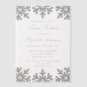 Invitations En Vélin Silver Snowflake Winter Sweet 16 (Recto)