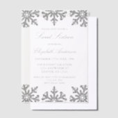 Invitations En Vélin Silver Snowflake Winter Sweet 16 (Compenser)