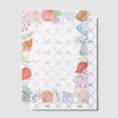 Invitations En Vélin Simple Beach Blue Ocean Seashell Mariage (Décalage (Invitation))