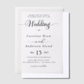 Invitations En Vélin Simple Black & White wedding  Overlay (Compenser)