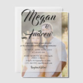 Invitations En Vélin Simple Black & White wedding  Overlay Vellum Invit (Décalage (Couple))