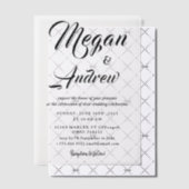 Invitations En Vélin Simple Black & White wedding  Overlay Vellum Invit (Décalage (Invitation))