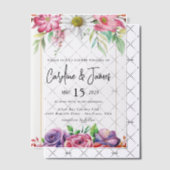 Invitations En Vélin Simple Black & White wedding Overlay Vellum Invit (Décalage (Invitation))