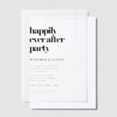 Invitations En Vélin Simple Chic Heureusement Jamais Après La Fête (Compenser)