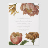 Invitations En Vélin Simple Chic Rustique Mariage Floral (Recto)