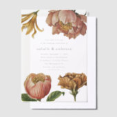 Invitations En Vélin Simple Chic Rustique Mariage Floral (Compenser)