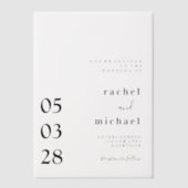 Invitations En Vélin Simple, élégant, audacieux, Mariage, (Recto)