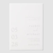 Invitations En Vélin Simple, élégant, audacieux, Mariage, (Recto)