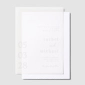 Invitations En Vélin Simple, élégant, audacieux, Mariage, (Compenser)