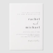 Invitations En Vélin Simple, élégant, Mariage, (Recto)